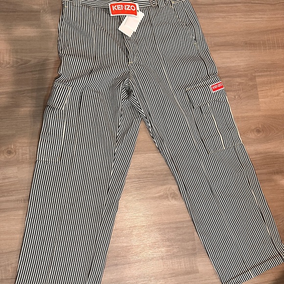 KENZO STRIPED ARMY STRAIGHT JEANS - Picture 10 of 11